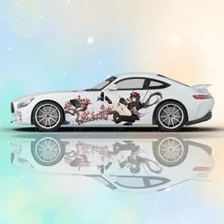 Hu Tao Anime Girl Cute Car Body Stickers Anime Itasha Vinyl Car Side Decal Sticker Car Body Sticker Automotive Decorative Film