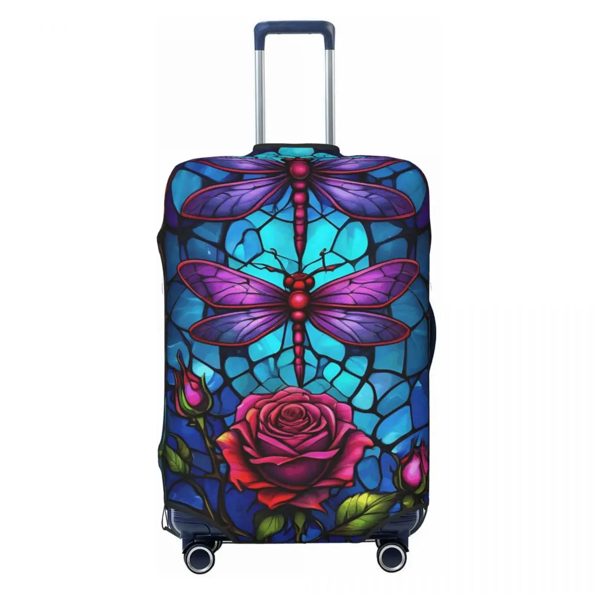 

Пользовательские Dragonflies Roses Чехол для багажа Забавные дорожные чехлы для чемоданов на 18-32 дюймов