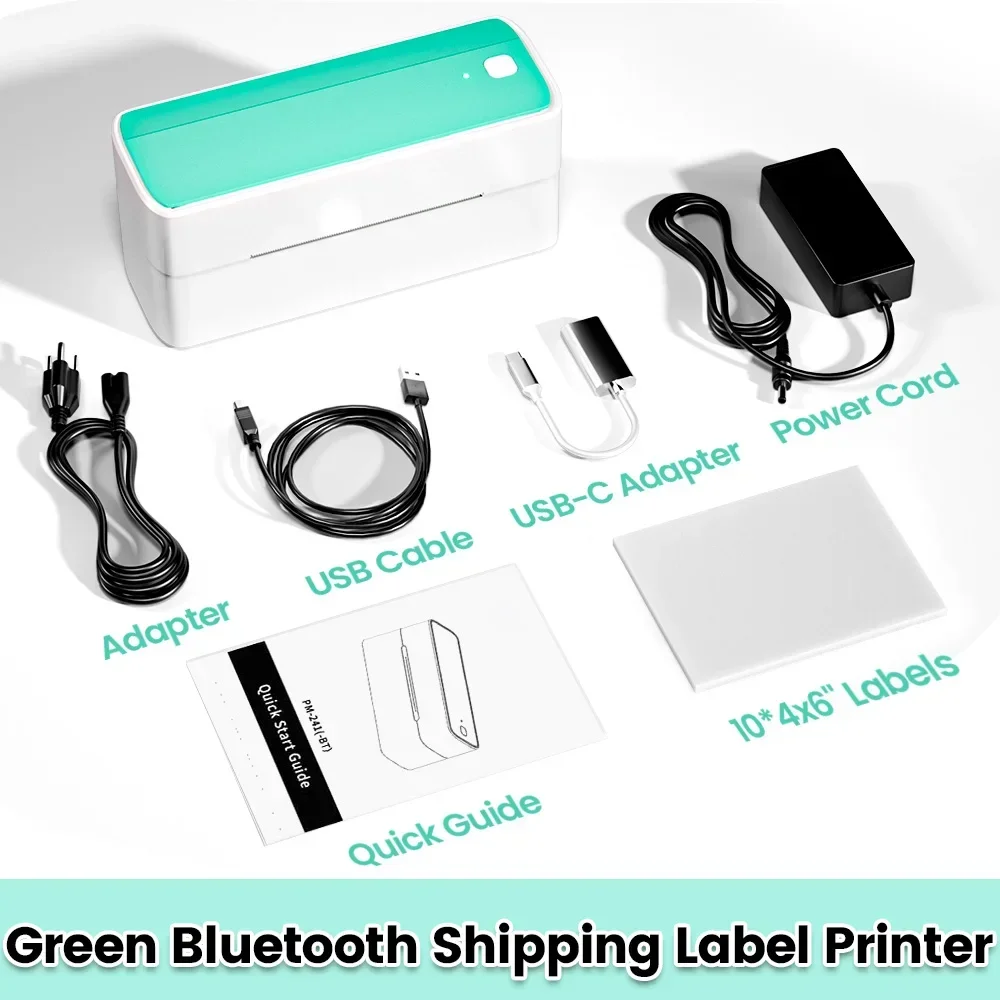 Phomemo 241 Bluetooth thermische labelprinter Draadloze kleine verzendlabelprinter 4X6 Compatibel met iPhone Android Mac Window - afbeelding 1
