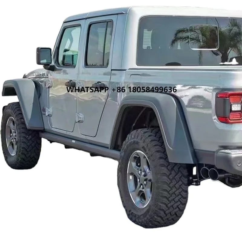 

ABS Plastic 4X4 Accessory Body Kit High Fender Flares with Light Mudguards Splash Wheel Eyebrow for Jeep Wrangler Gladiator JT