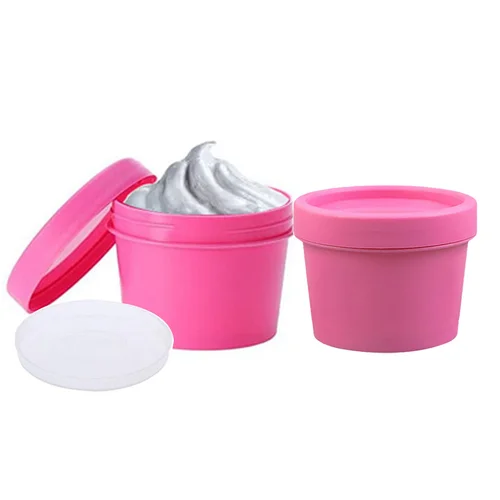 10 Uds. Maceta vacía de 50g 100g 200g, contenedor de crema facial de maquillaje cosmético de plástico Multicolor, bote de helado con tapa interior