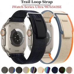 Apple için Trail döngü naylon kayış izle Ultra 2 49mm serisi 10 9 8 7 46mm 45mm 41mm 42mm bileklik iWatch 6 5 4 SE 44mm 40mm bant