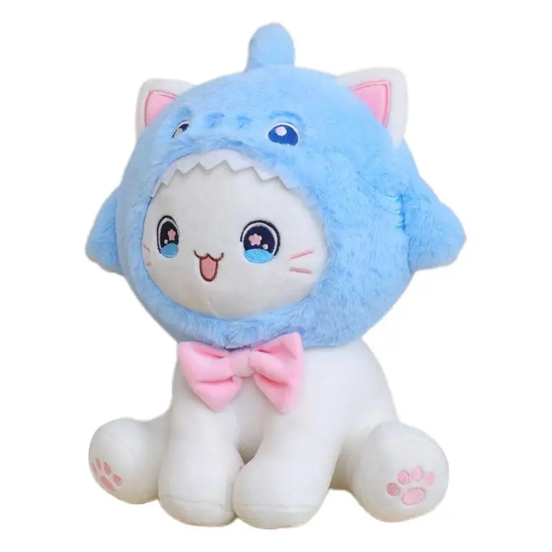 Cat Plush Toy Soft Cat Plush Sitting Cat Plush Wear Hood Cute Sitting Cat Plush Cat Stuffed Animal Plush With Adorable