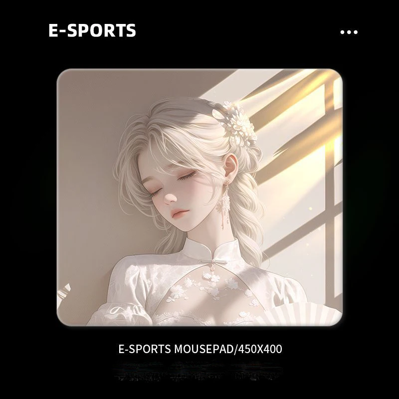 

Japanese Girls Sunlit Window Mouse Pad Glass Without Locking Edges Mouse Pad Computer Mouse Mat Laptop Deskmat PC