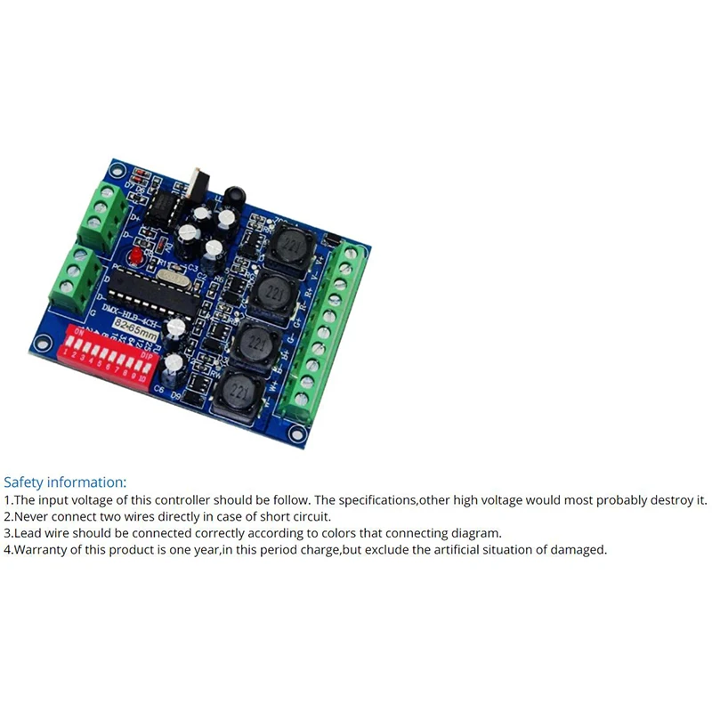 4CH DMX512 Decoder DC5V-36V Constant Current 350MA/700MA*4 Channel DMX512 RGBW Controller 4 group alone led(6pin) Output dimmer