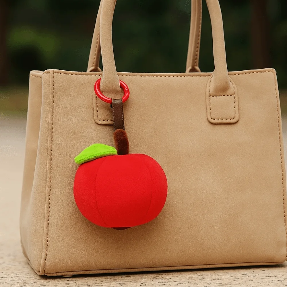 الإبداعية المانجو الفاكهة مفتاح سلسلة البرتقال حقيبة كرتونية قلادة بلون الحبل حلقة رئيسية الأطفال #3