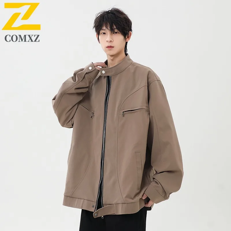 

COMXZ Men Breathable Jacket 2025 New Windproof Outdoor Travel Outdoor Camping Jacket Autumn Classic Rider Jackets with No Hood