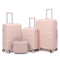 13 20 24 28 inch Suitcase Set of 3 or 4 Pieces Large Capacity Luggage Explosion-Proof Zipper PP Carry-on Suitcases Trolley Case