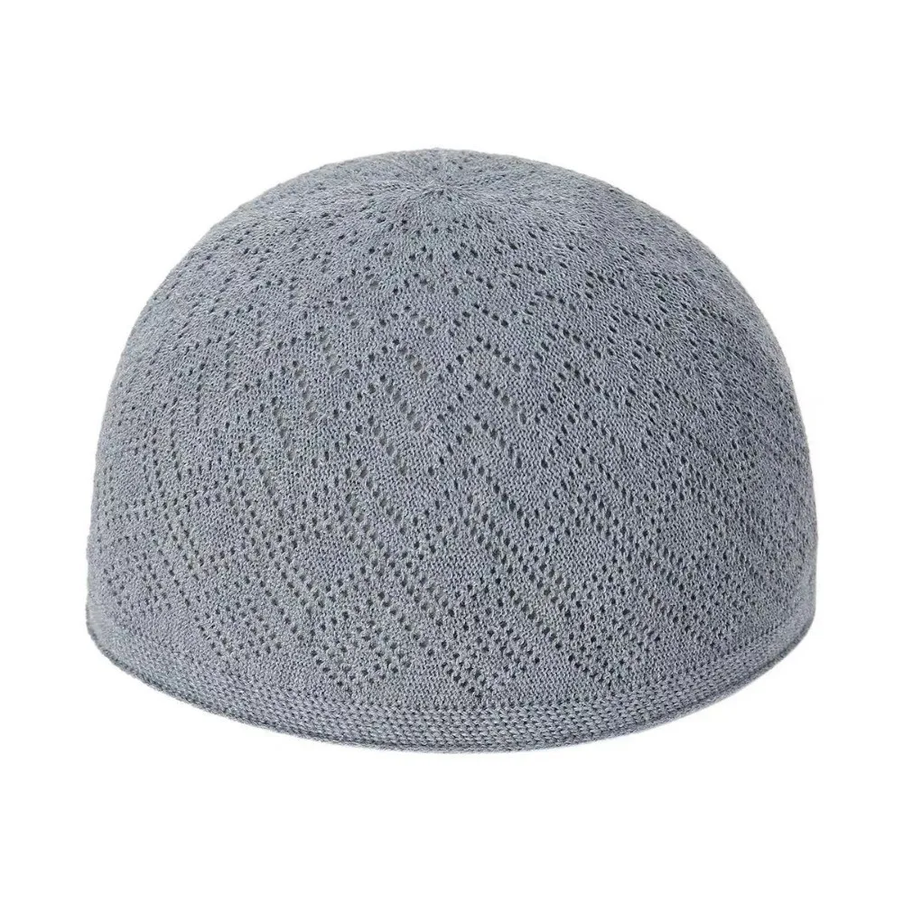 Turkey Stretchy Prayer Hat Breathable Soft Beanie Hat Durable Solid Color Men Knitted Cap Casual