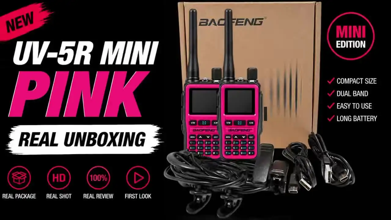 2 Pack BAOFENG UV-5R Mini Dual Band Two-Way Radio (5W/999CH) - Bluetooth APP Programming, NOAA Alert, Type-C Fast Charging