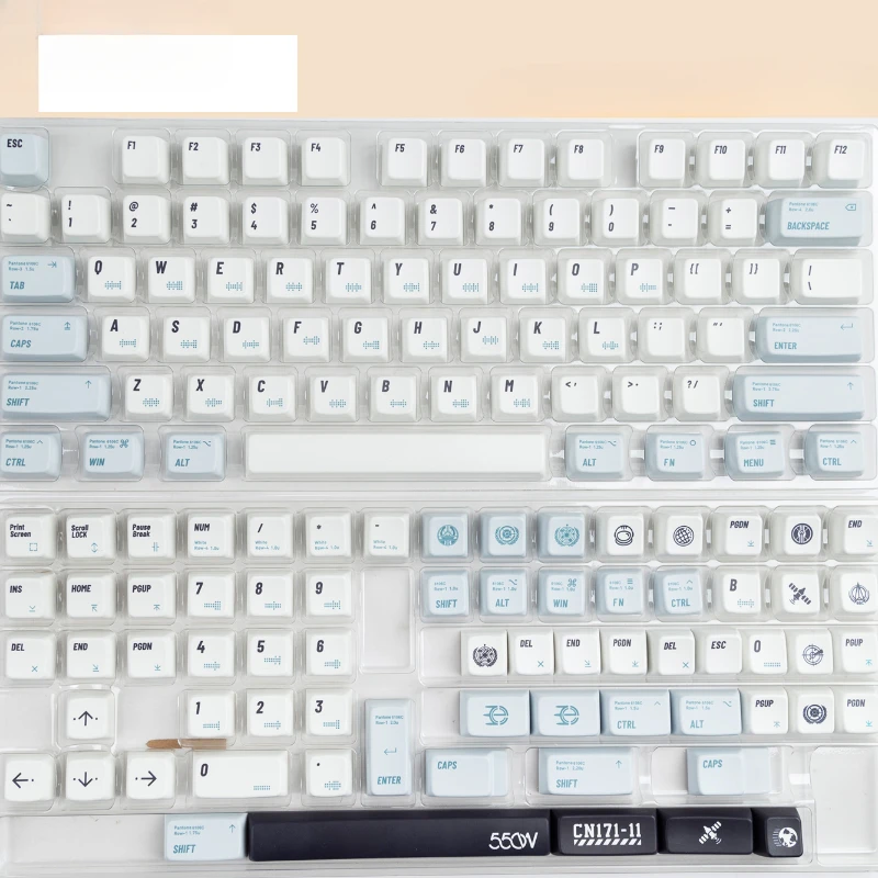 Imagem -06 - Terra Errante Teclado Mecânico Conjunto Alta Pbt Processo de Sublimação Térmica Branco 134 Teclas Teclado Cap Acessórios Mda