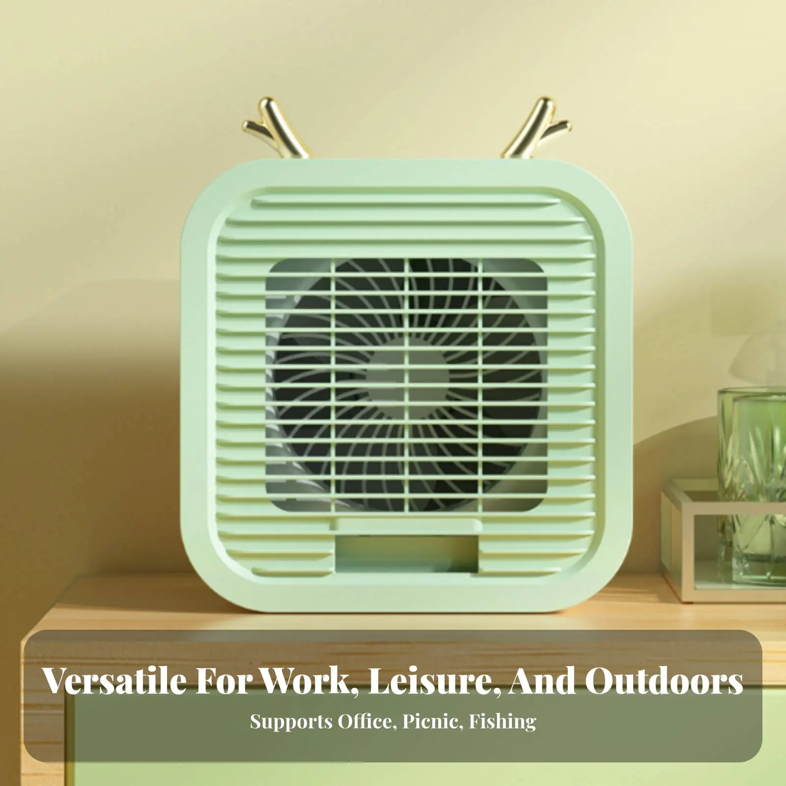 

Настольный охладитель Ice Crystal с 3 режимами скорости, мини-портативный воздухоохладитель, бесшумная работа, индивидуальный прибор