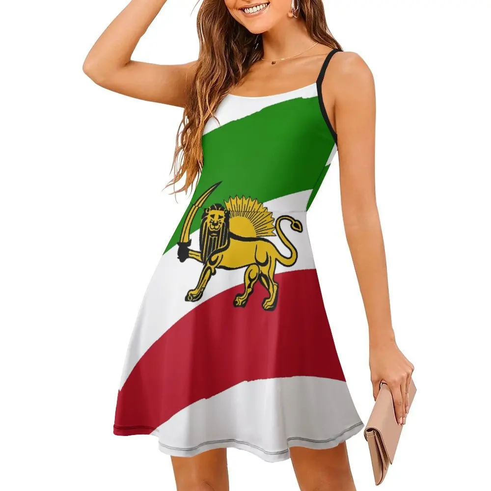 Robe à bretelles décontractée pour femmes, sensation iranienne avec discuter, t-shirt sexy, vêtements de vacances fantaisie