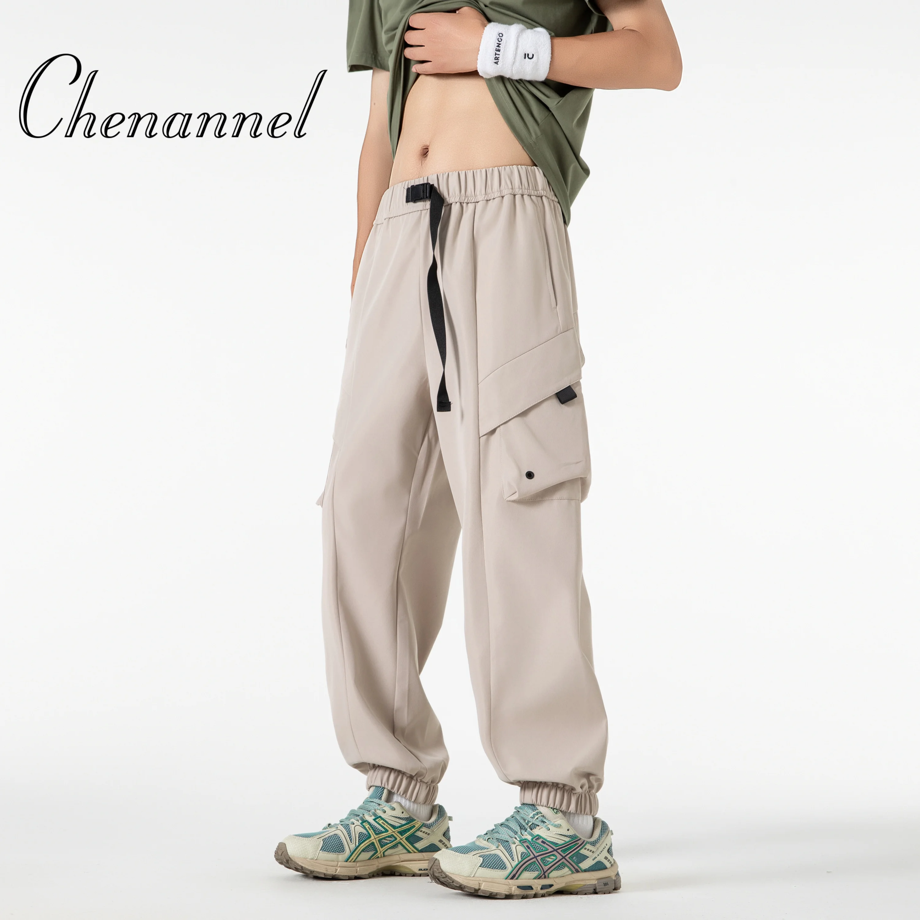 

Американские водонепроницаемые пуховые брюки для мужчин на осень, свободные функциональные повседневные широкие брюки с большими карманами, рабочая одежда