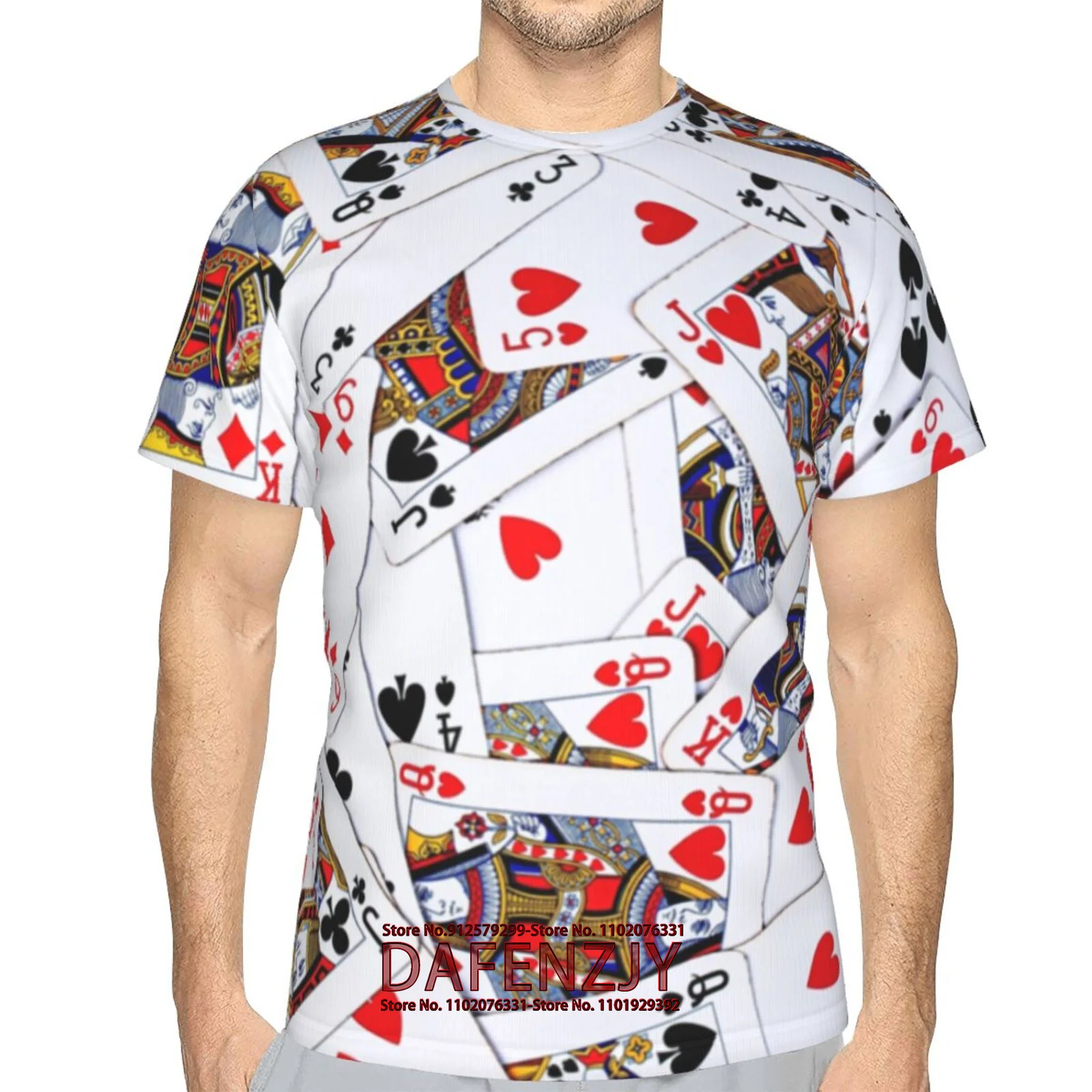 

3D покер персонализированная футболка дышащие уличные аниме персонаж в стиле Харадзюку футболка унисекс одежда