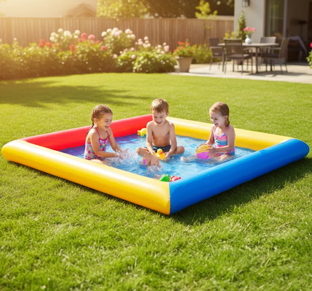 4 Sqm Portable Rectangle Round Large PVC Inflatable Swimming Pool Water Park Pool for Zorb Ball Water Walking Ball Kids