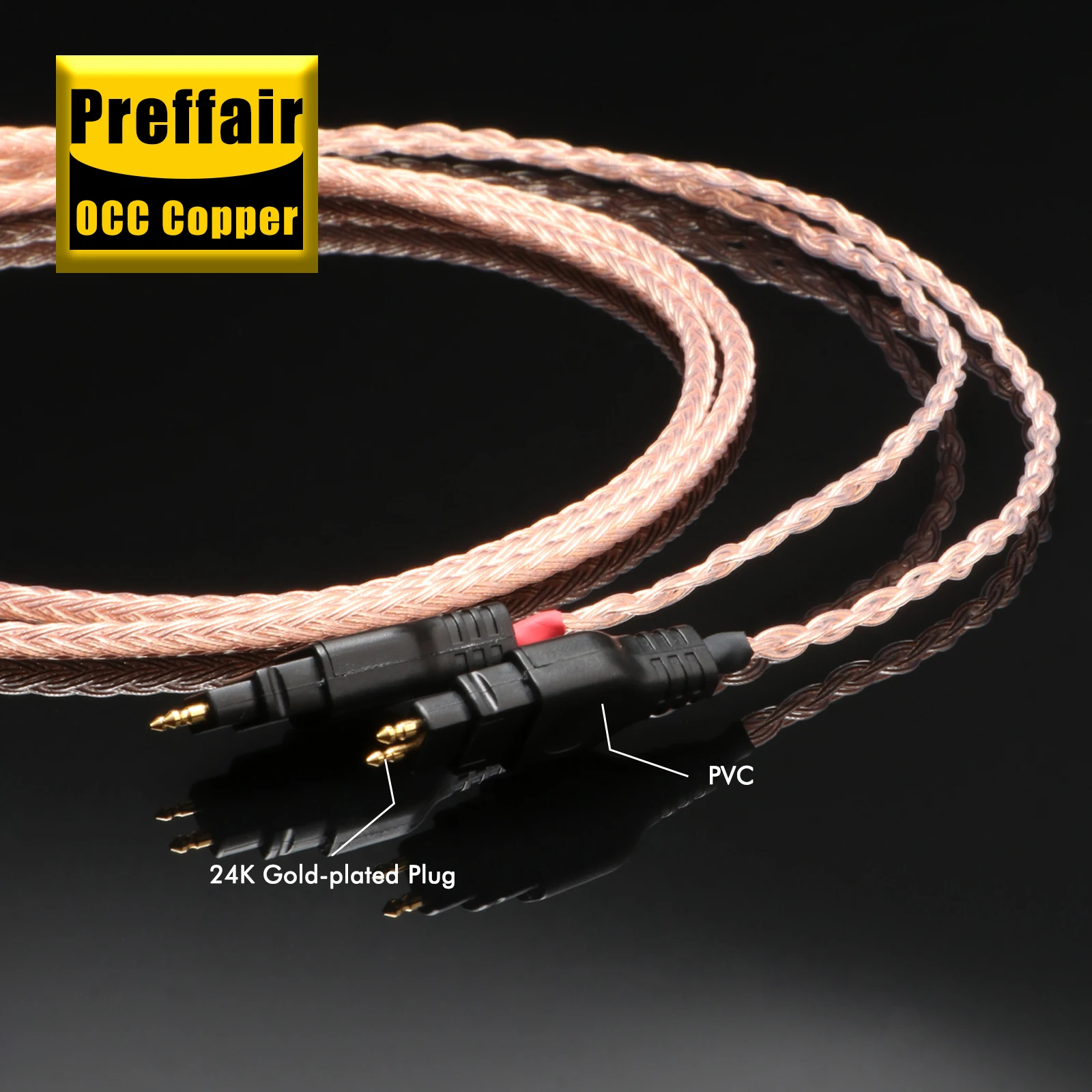 1PCS 16 Kerne 99% 7N OCC Kopfhörer Kabel Für HD580 HD600 HD650 HDxxx HD660S HD58x HD6xx – Detail 5