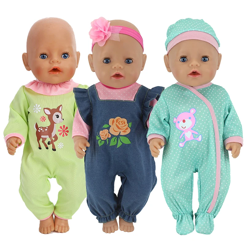 

New Fashion Dress For 17 Inch Baby Reborn Doll 43cm New Born Baby Doll Clothes