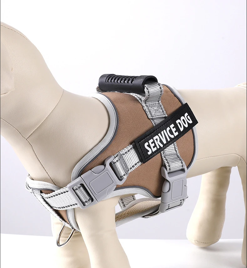 Personalized Name Dog Harness Adjustable Golden Retriever Labrador Dog Harness Reflective for Large Dogs Dog Walking Accessories