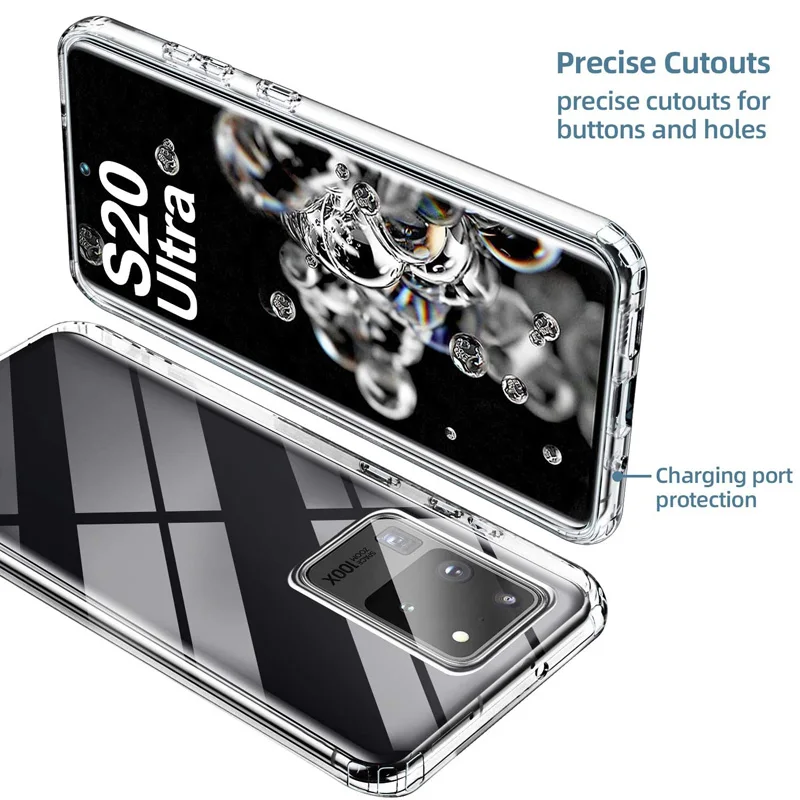 360 Protector Transparent Phone Case For Samsung Galaxy S26 S25 S24 S23 S22 S21FE S20 Plus S10 Note 20 Ultra A54 Full Cover