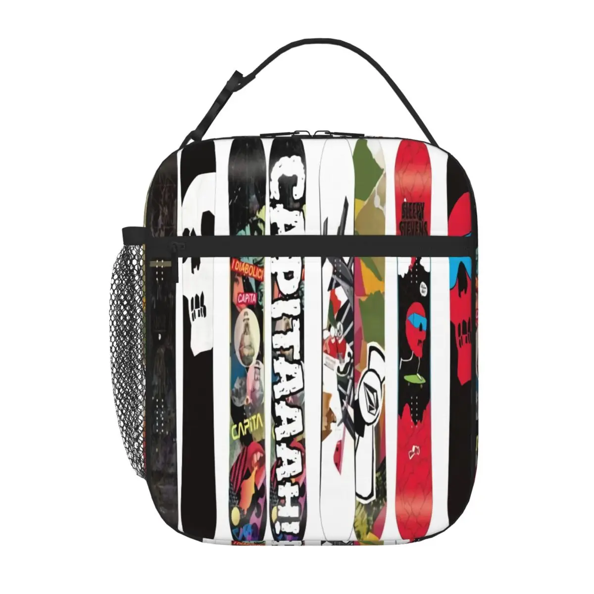 Hot Sale Snowboard Brand Patchwork Office Lunch Bag Boating Trip Food Storage Bag