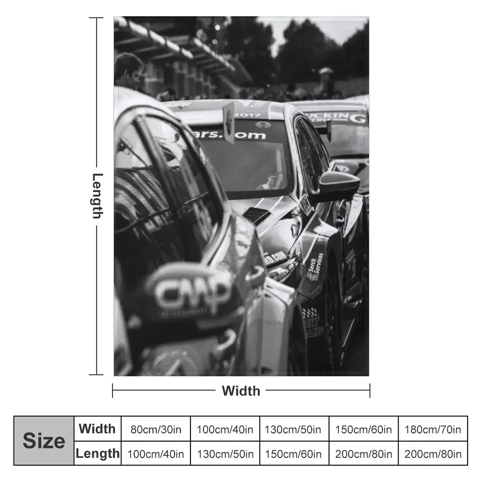 BTCC British Touring Car Lineup Throw Blanket couch cozy soft plush fuzzy picnic outdoor blanket