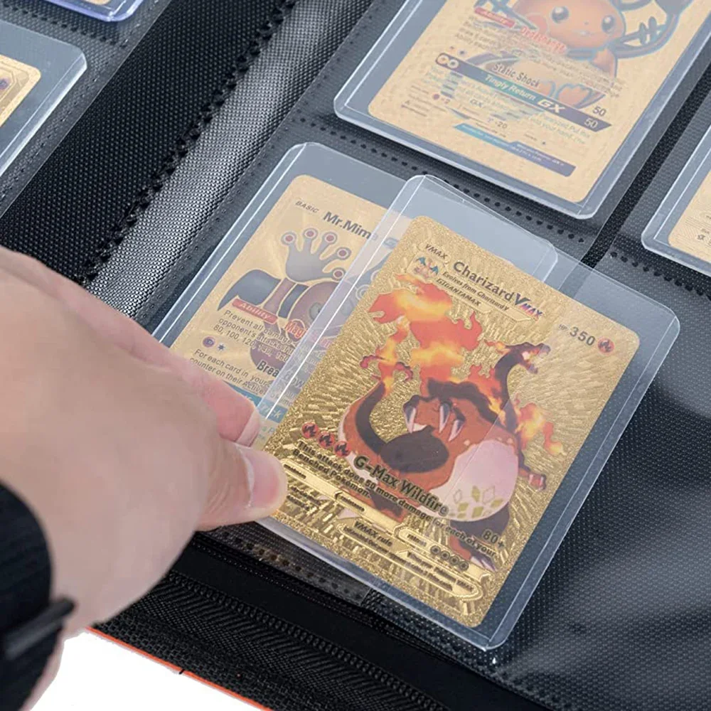 Premium Toploader Album Hold 112 Toploaders Hard Case 4 Pockets Trading  Card Binder Side Load MTG/YGO/TCG Folder Sports Holder - AliExpress 18