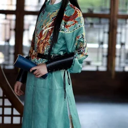 Original chinesische Hanfu Männer Frauen Tang Dynastie runden Kragen traditionelle Kleidung Robe Nische Schwert kämpfer Hanfu Kleid Kostüm Drachen