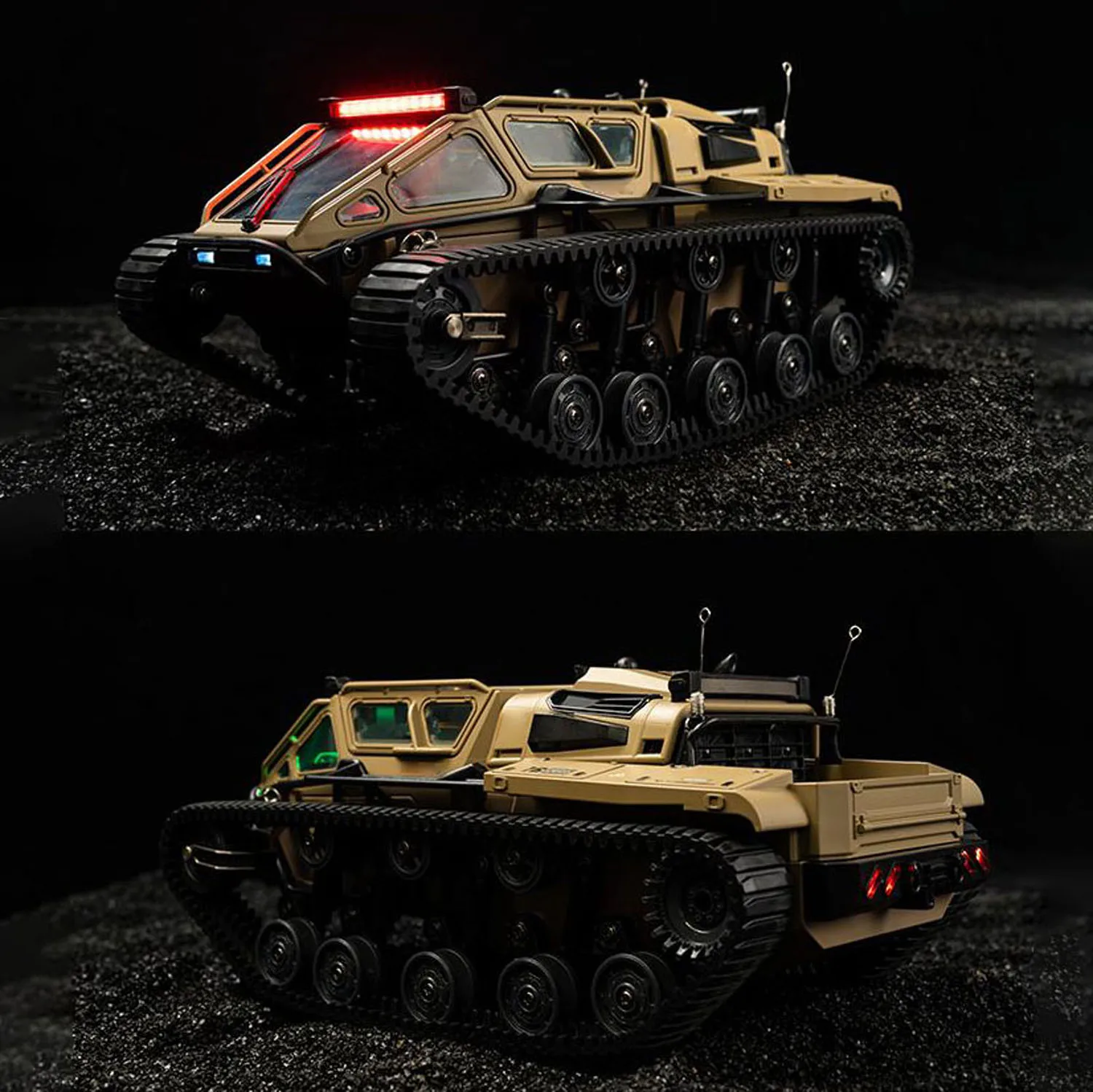 

1/18 RC Drifting Гусеничный внедорожник C8812 2,4 ГГц Пульт дистанционного управления Имитационная модель автомобиля Светодиодные фонари Вращение на 360 градусов RTR