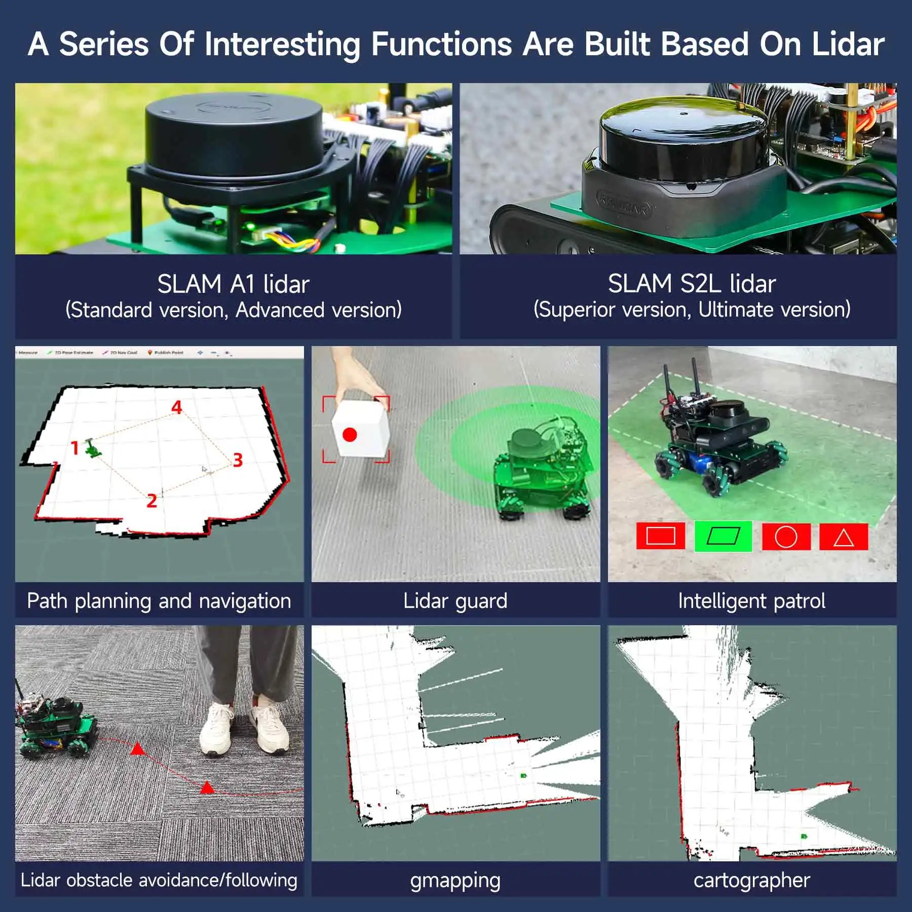 Rueda de Robot Mecanum ROSMASTER X3 ROS2, marco de aleación de aluminio, mapeo Lidar de piloto automático para Jetson NANO Orin NX Orin NANO RaspberryPi