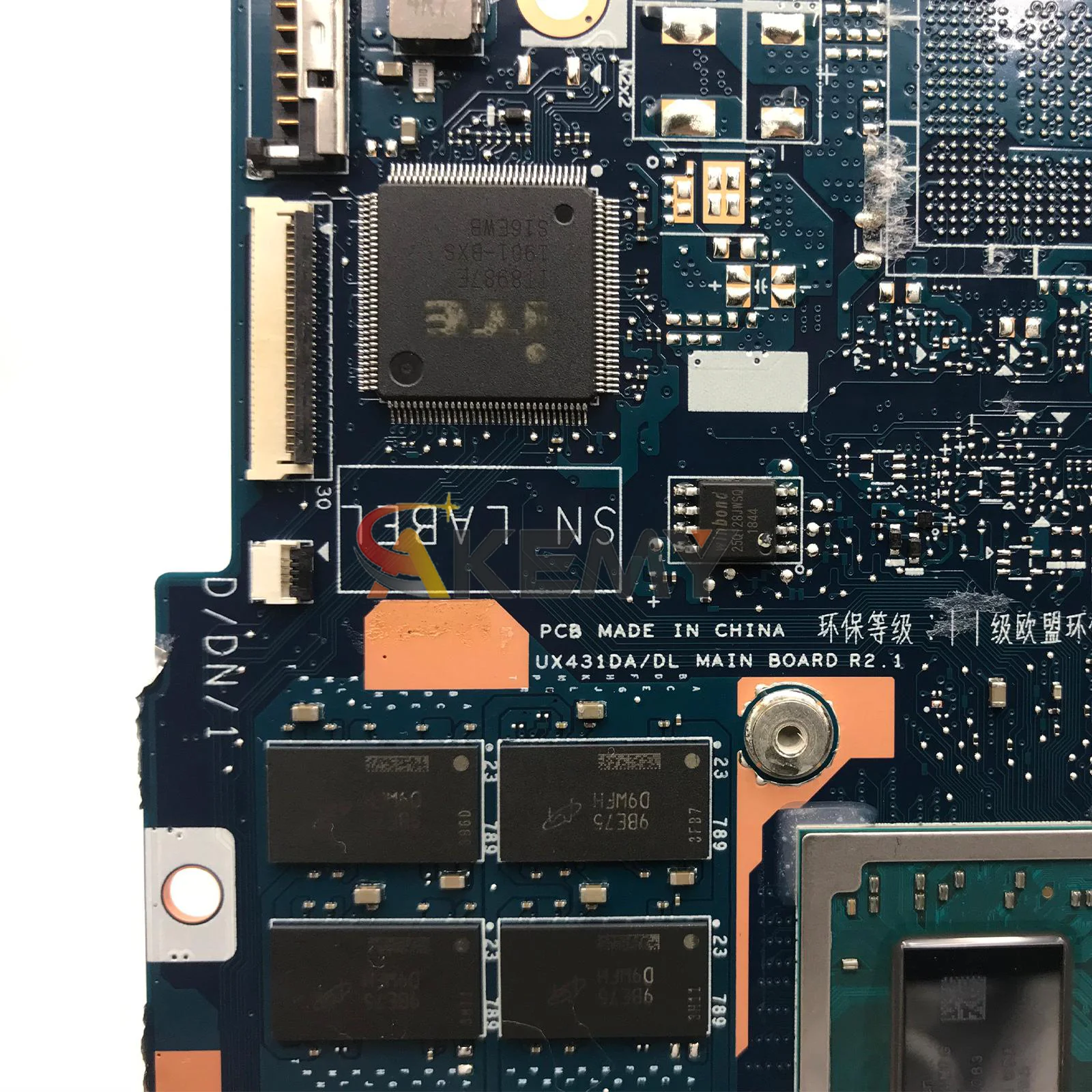 Ux431da placa-mãe do portátil para asus zenbook ux431d u4500d ux431da notebook mainboard com r3 r5 r7 cpu 100% testes ok navio rápido