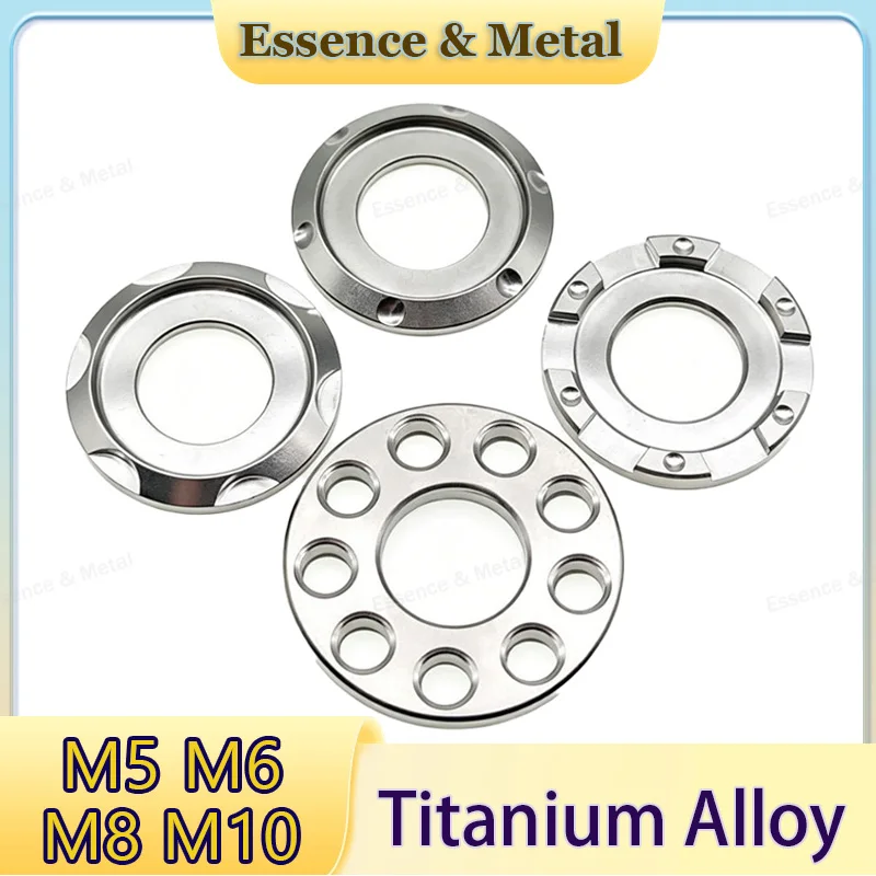 Titanium Alloy Washers M5 M6 M8 M10 Nine Hole Gaskets Fancy Step/Flower Tooth Locking Gasket Suitable for Motorcycles and Cars