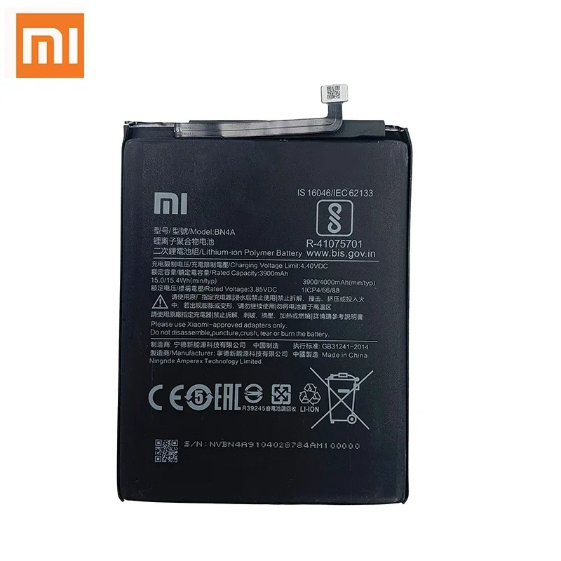 Xiaomi-Batterie de remplacement pour téléphone, Xiaomi Redmi Note 7 Note7 Pro Note7Pro, 100% d'origine, 4000mAh, BN4A, 24.com