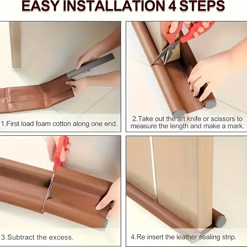 1 قطعة 96 سنتيمتر/37.79in الباب السفلي الختم: عزل الصوت ، مكافحة الآفات ، حشية باب مصدات الرياح ، شريط مقاوم للرياح ، منع النمل #6