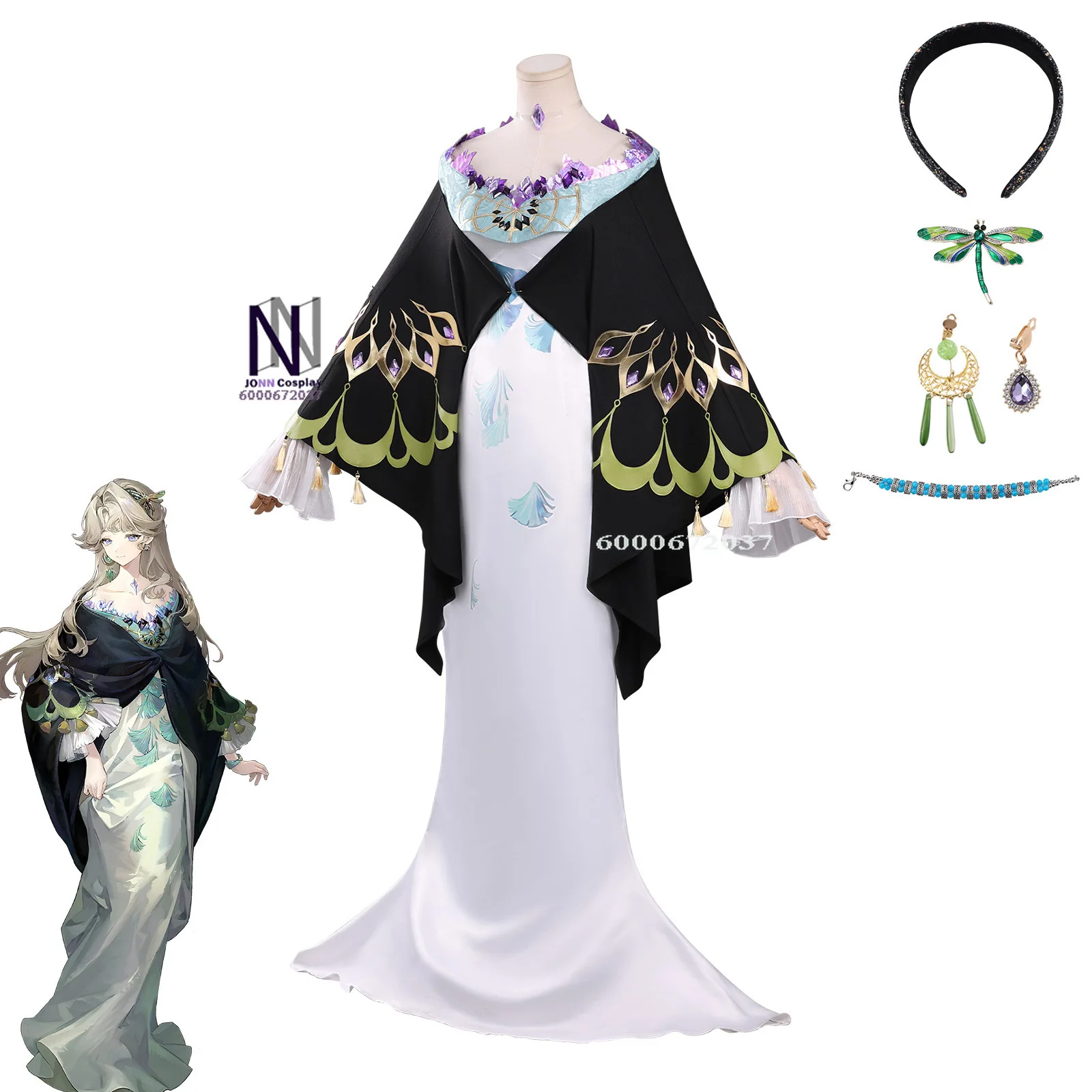 

Game Reverse: 1999 Cosplay Costume Anime Beryl Role Playing Dress Outfit with Cloak for Women Comic Con Halloween Party Suits