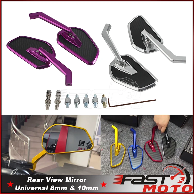 

Motorcycle 8mm & 10mm Rear View Side Mirror For Harley Road King Sportster XL883 XL1200 Fatboy Dyna FXDF Softail Springer V-ROD