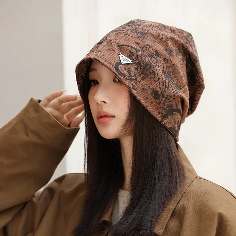 2025 Korean Slouchy Beanie – Oversized Ribbed Knit Cap (Cold-Weather Face-Framing Essential)​