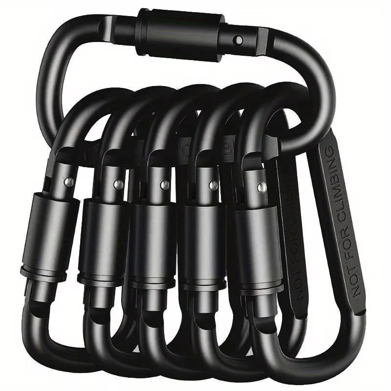 4/6PCS Metall Schnalle Set für Schlüssel Camping Überleben EDC Outdoor Schlüsselbund Clip Legierung Aluminium Taktische Karabiner Haken Karabiner