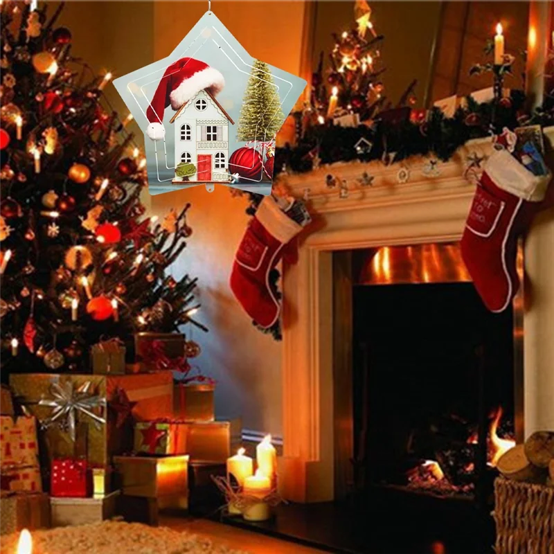 A79I 6 حزمة 8 بوصة التسامي الرياح المغازل الفراغات معلقة الرياح المغازل لعيد الميلاد حديقة الديكور #5