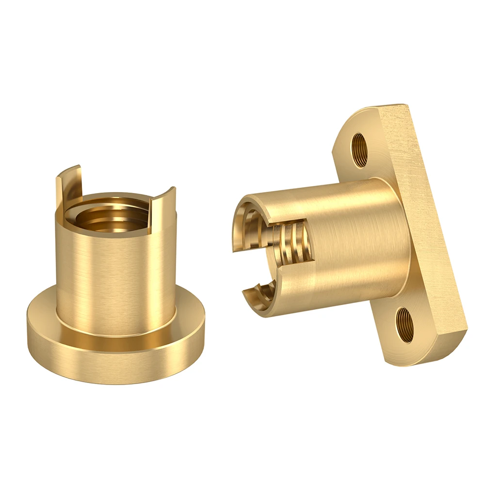 RAMPS T8 Anti Backlash Lead Screw Nut 2/4/8mm Brass Nut For Ender 3 CR10 T8 Lead Screw Spring Nut DIY CNC 3D Printer Parts