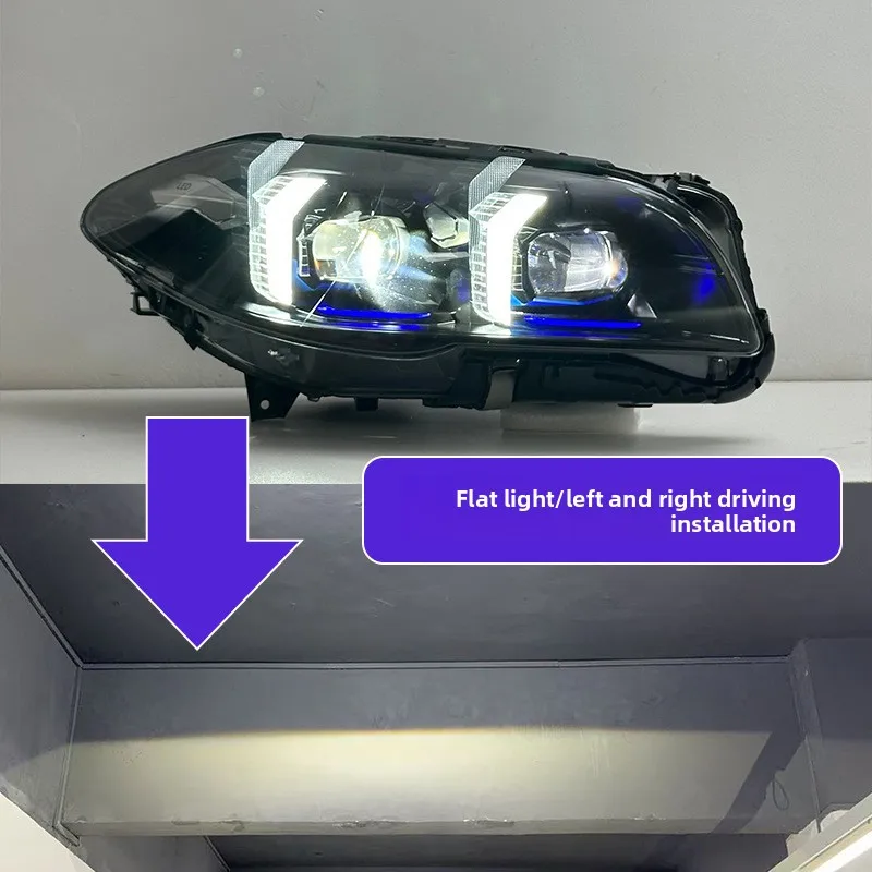 -For  Fang-Style LED Headlight Assembly for 5 Series F10 F18 2010-2017 Projector Lens LED DRL Sequential Turn Signal^