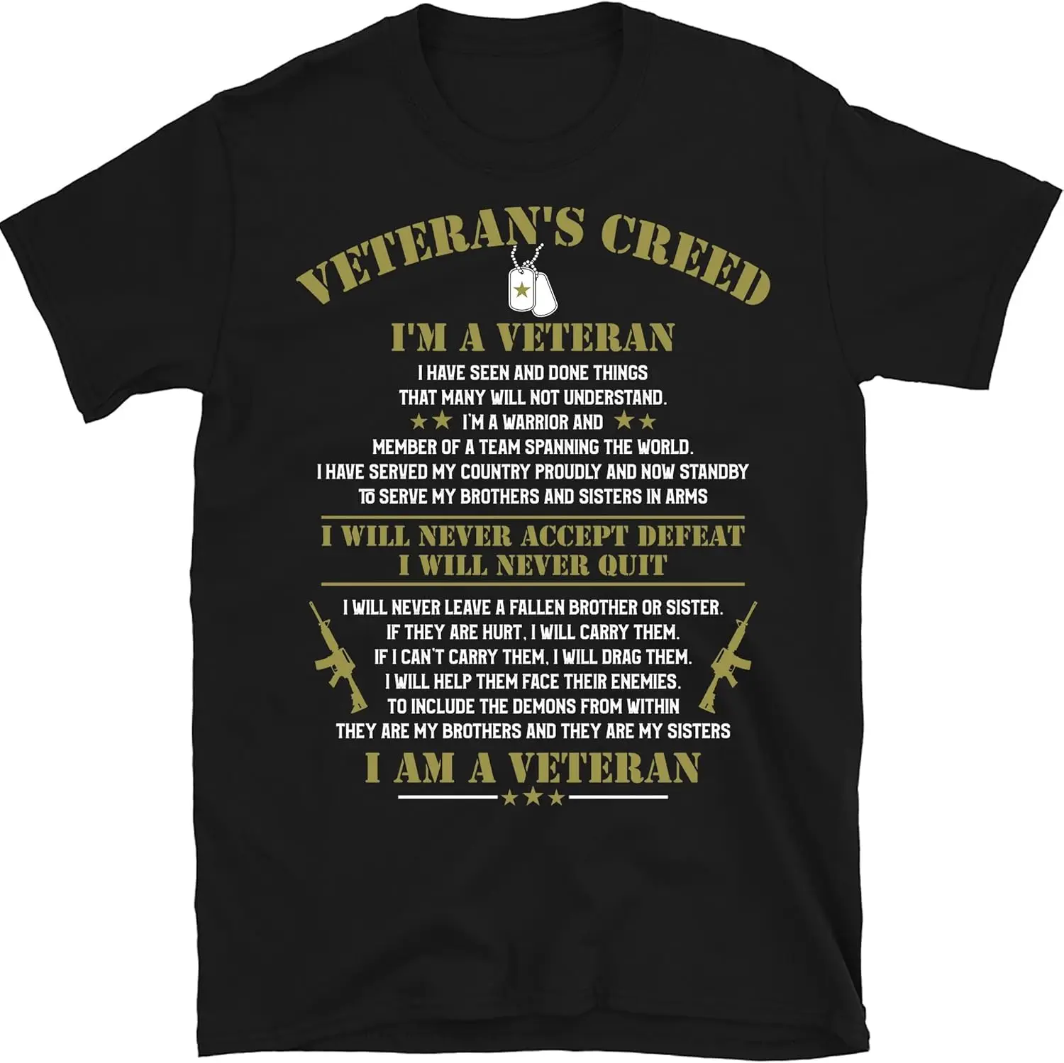 Veteran's Creed I'm a Veteran T-Shirt, Veteran Shirt, Military Soldier Gift, Veteran Day Shirt