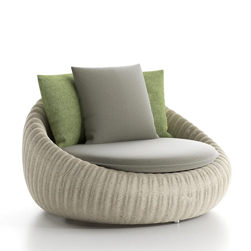 

Rattan sofa coffee table bed combination courtyard garden villa