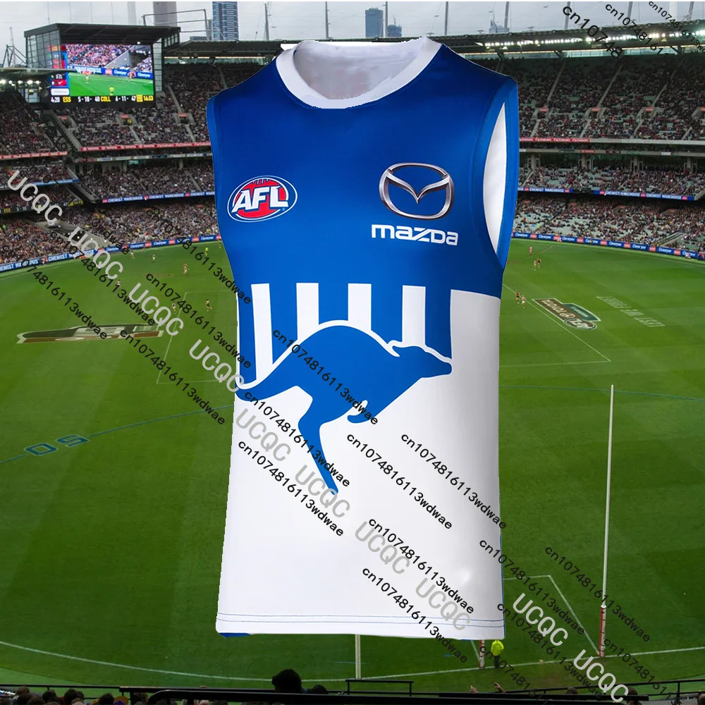 Australia 25/26 nuevas reglas australianas fútbol AFL Jersey chaleco North Melbourne 3D impreso de secado rápido hombres mujeres deportes entrenamiento Jersey