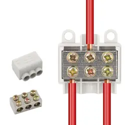 Wire Connector Locking Quick Crimp Block T-type Wiring Terminal High Power Branch Terminal Quick Wire Connector Terminal