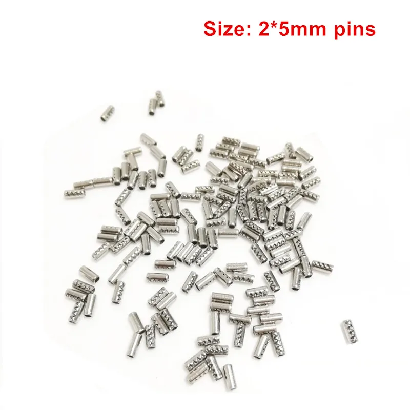 200pcs 2*5MM Key Pin For Peugeot Car Key Blade Fixing Pin Car Key Remote Key Blade Strong Iron and Steel Pin