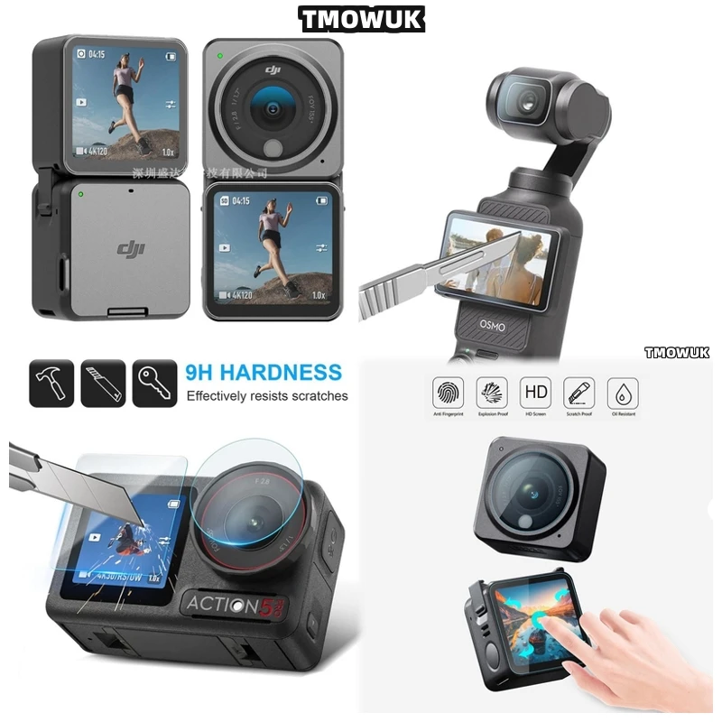 

For DJI Pocket 1 2 Osmo Pocket 3, Adventure Ready Screen Protector For Action 2 4 Pro.