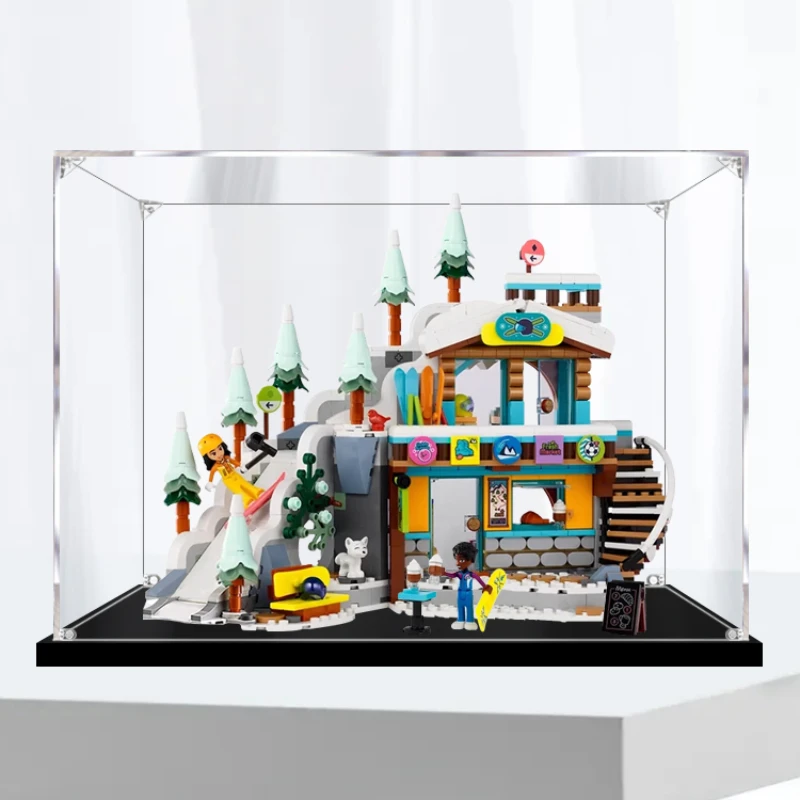 35x 25x 30cm 2mm Display Case For Lego 41756 Skiing House Model Building Blocks Showcase Blocks Accessories