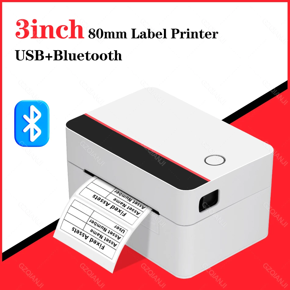 

Xprinter 3 Inches USB Port Bluetoot Thermal Label Barcode Printer Maker Labeller 30mm-80mm adhesive Sticker Printer 127mm/s