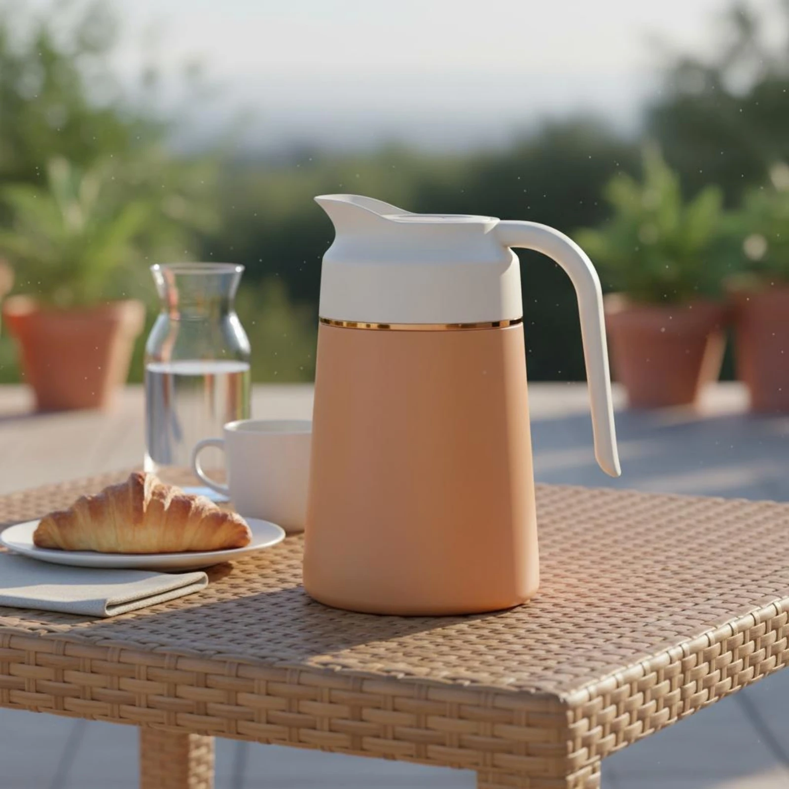 

3 Pieces Hot Water Jug Large Capacity Stainless Steel Insulated Bottle Vacuum Container Jug Heat Retention Thermal Coffee Pot